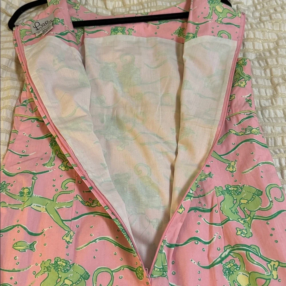 Lilly Pulitzer Pink and Green Mini Dress size 12 - Picture 6 of 6